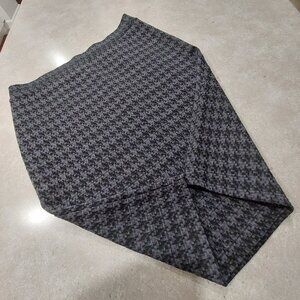 LYSE SPENARD Women's Stretch Houndstooth Pencil Skirt Black/Grey Size Medium